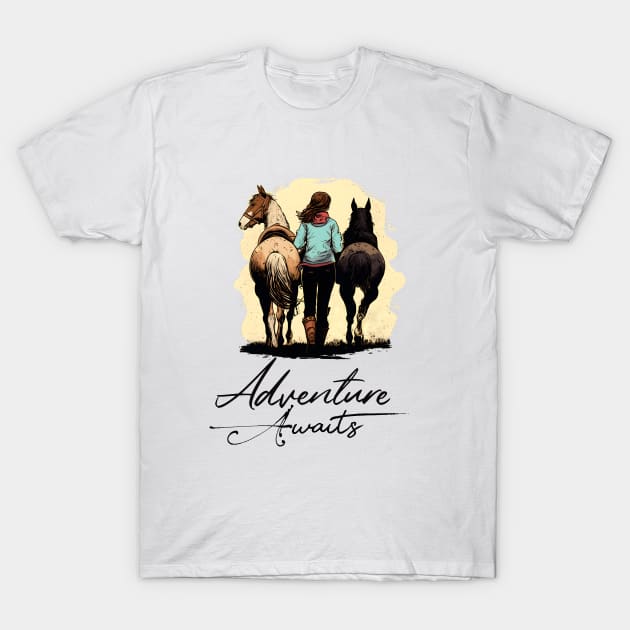 Love Horse Riding T-Shirt by ArtRoute02